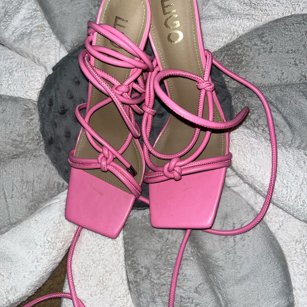 Pink Strappy Heels